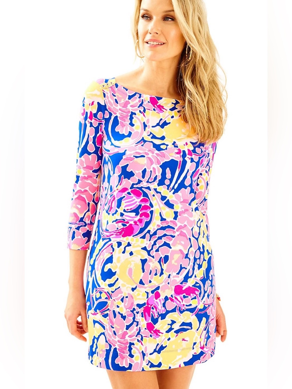 Lilly Pulitzer Sophie UPF 50 Mini Dress Catch and Release Floral Print Size XXS